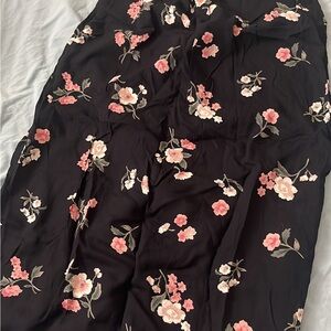 Hollister Black Dress with Pink Floral Design